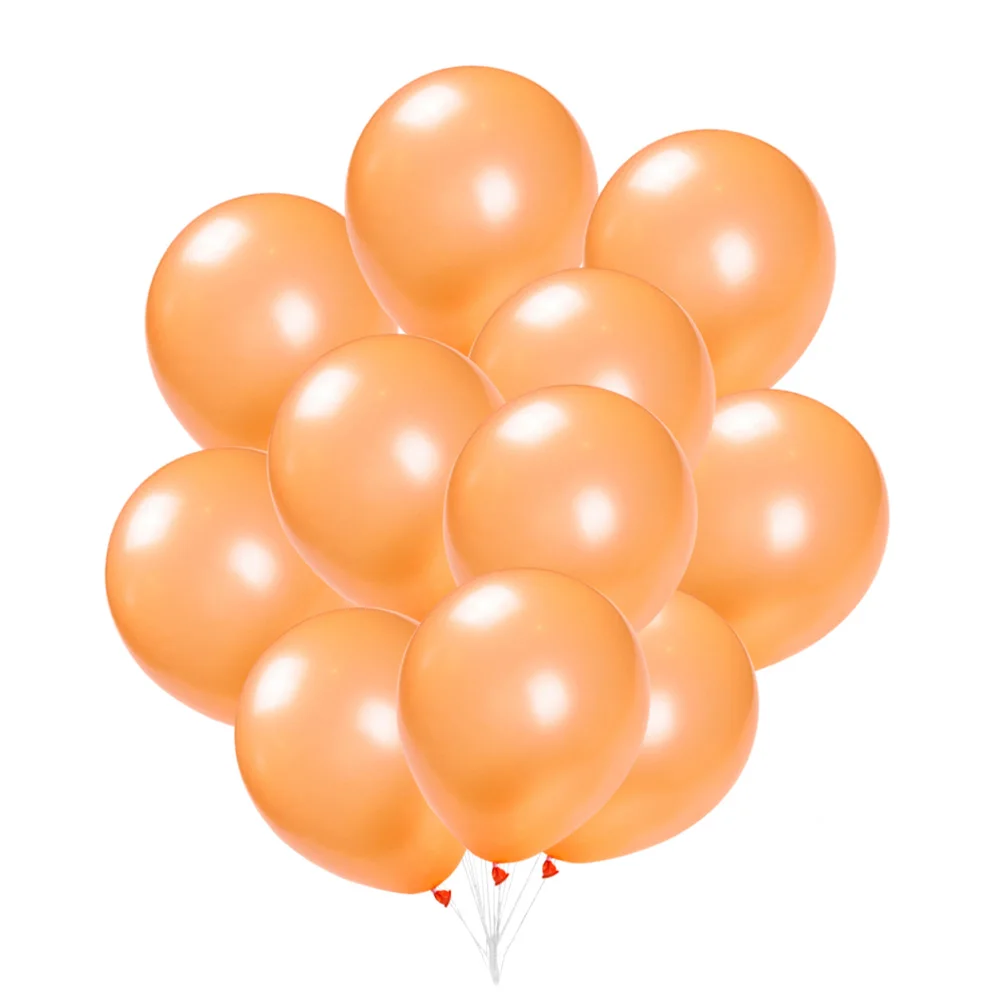 

20Pcs 10inch Latex Balloons Orange Safe for Children Party Decorations Reusable Filled with Air Helium Water