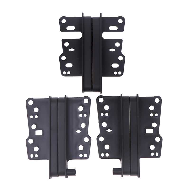 1Pair Radio Brackets Double Stereo Panel Fascia Dash Mount Trim Side Kit Car Accessories