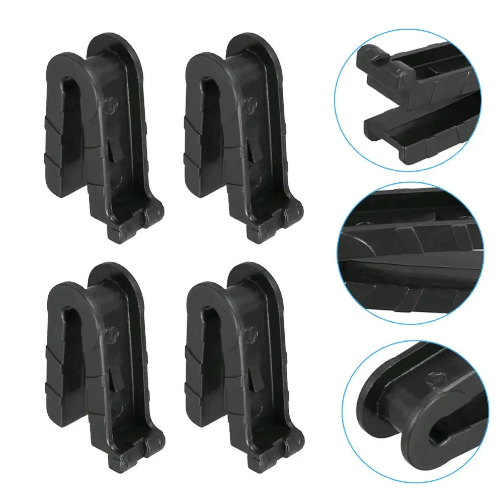 4Pcs Car Fastener Clips Black Plastic Auto Accessories Universal Car Front Wiper Blade Arm Adapter Clip J Hook Type A C D