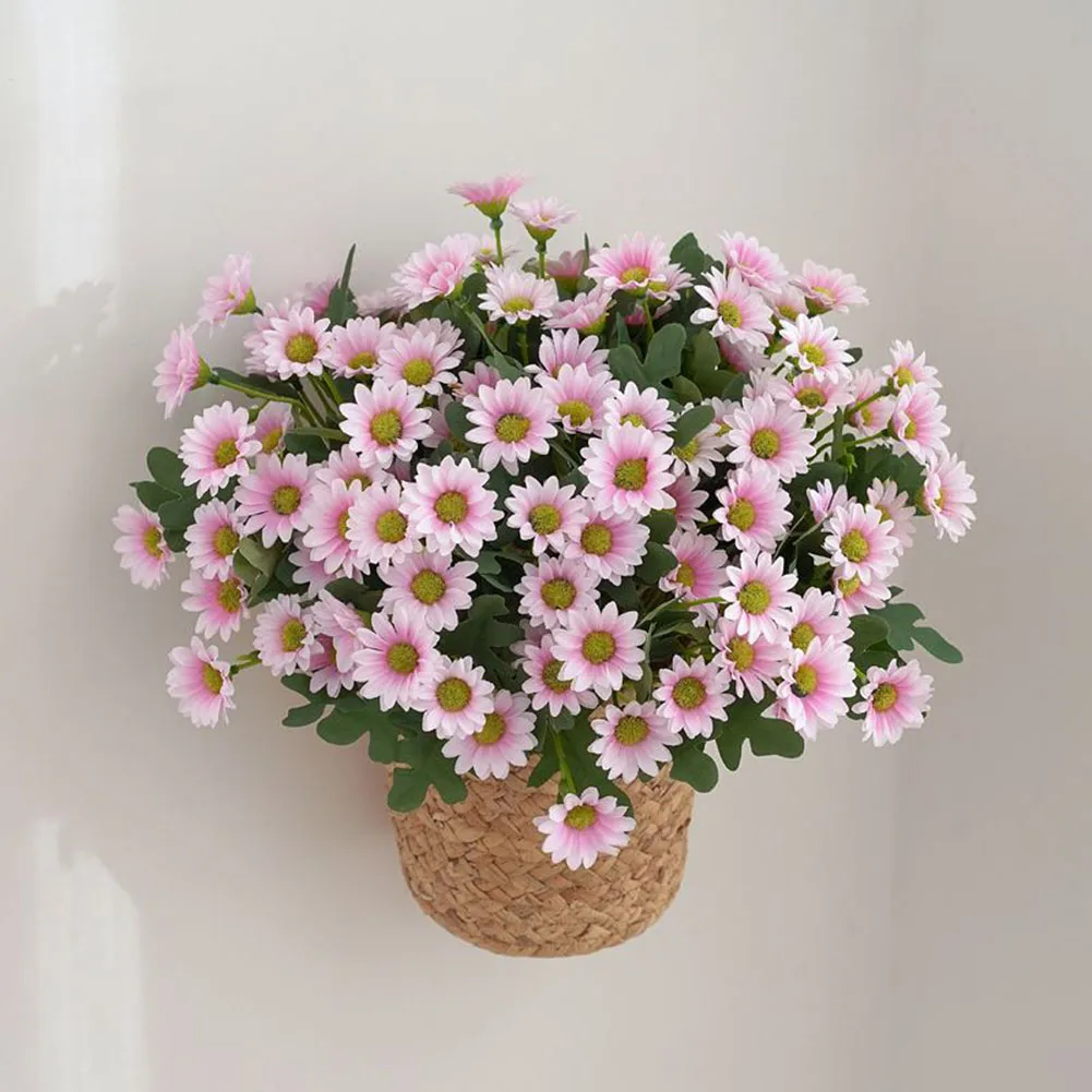 1pcs Artificial Flowers Plants 7 Forks 21 Flowers Fake Flower Wedding Home Decoration Living Room Display Garden Wedding Decor