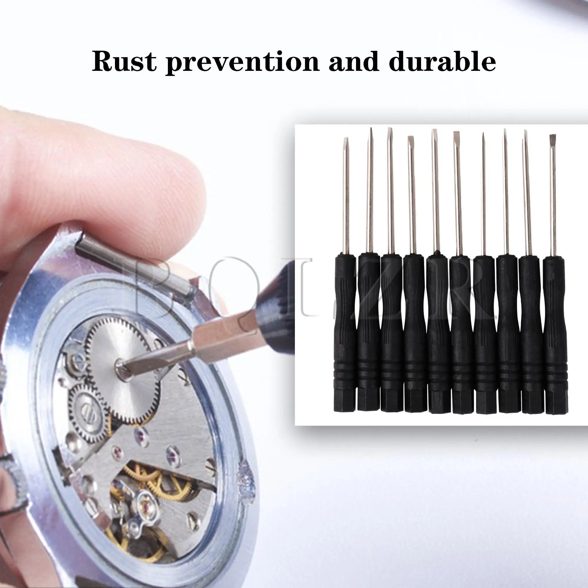 BQLZR 10Pcs Mini Screwdrivers Flat Head 2mm Diameter for Electronics Repair