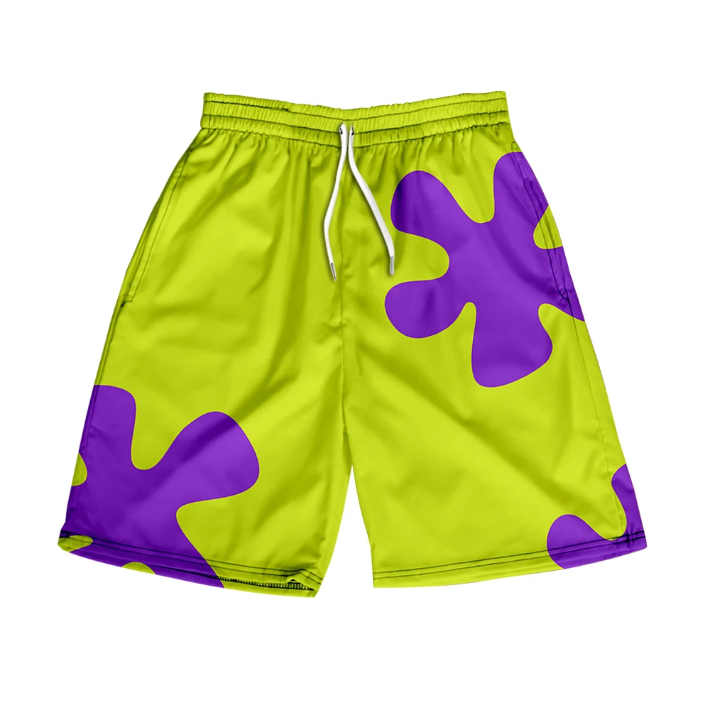 SpongeBob shorts Captain Eugene men\'s loose fitting couple beach pants  Patrick Star same style shorts summer Family Parenting