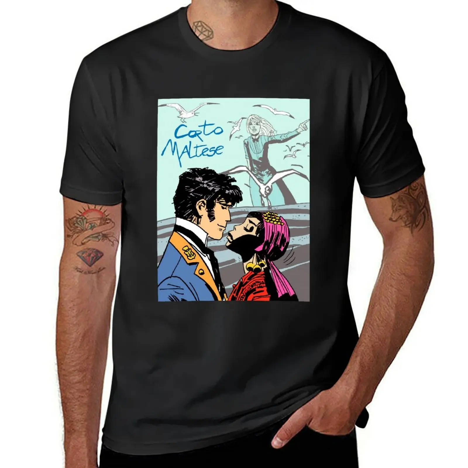 

Corto Maltese - Kissing Girl T-Shirt funnys sublime hippie clothes blanks mens champion t shirts