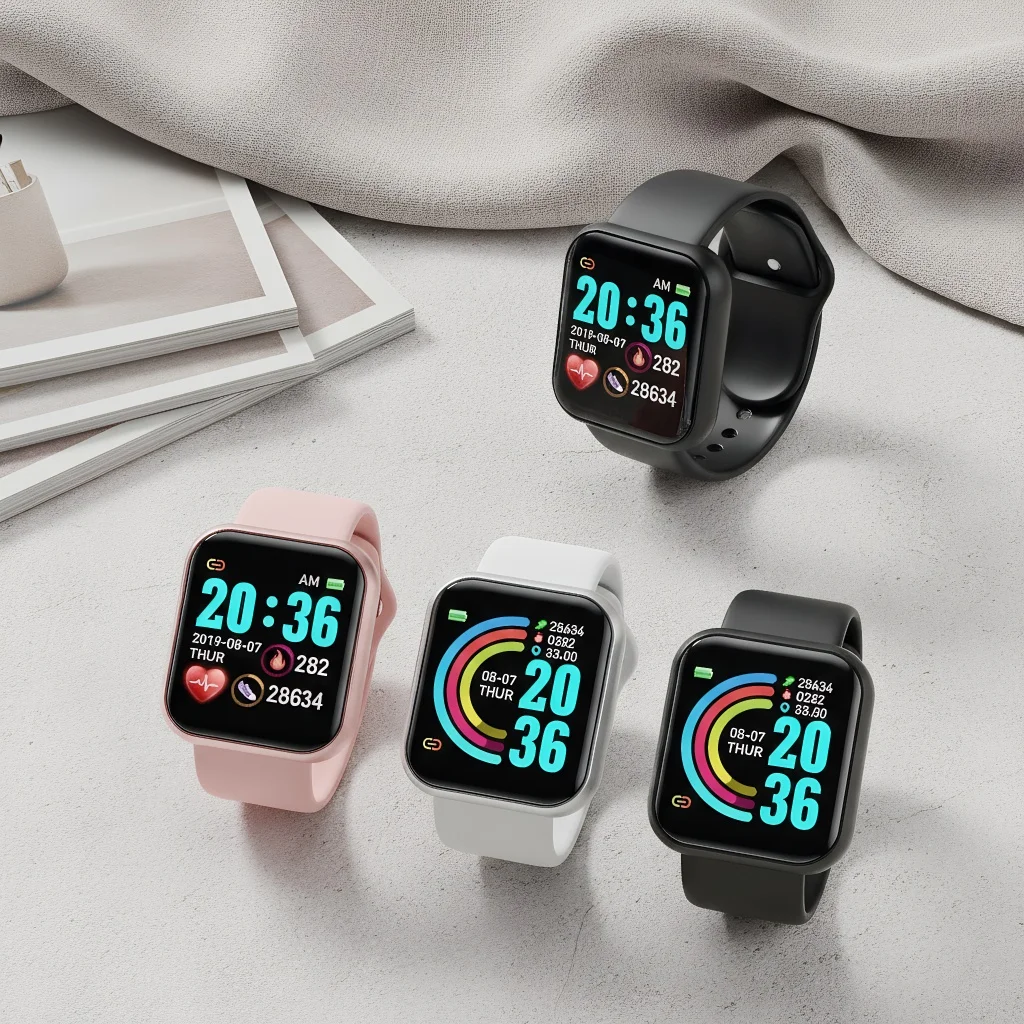 

Смарт-часы с Bluetooth для мужчин и женщин - Сетевое управление телефоном Музыка Фитнес Спортивный браслет Монитор здоровья