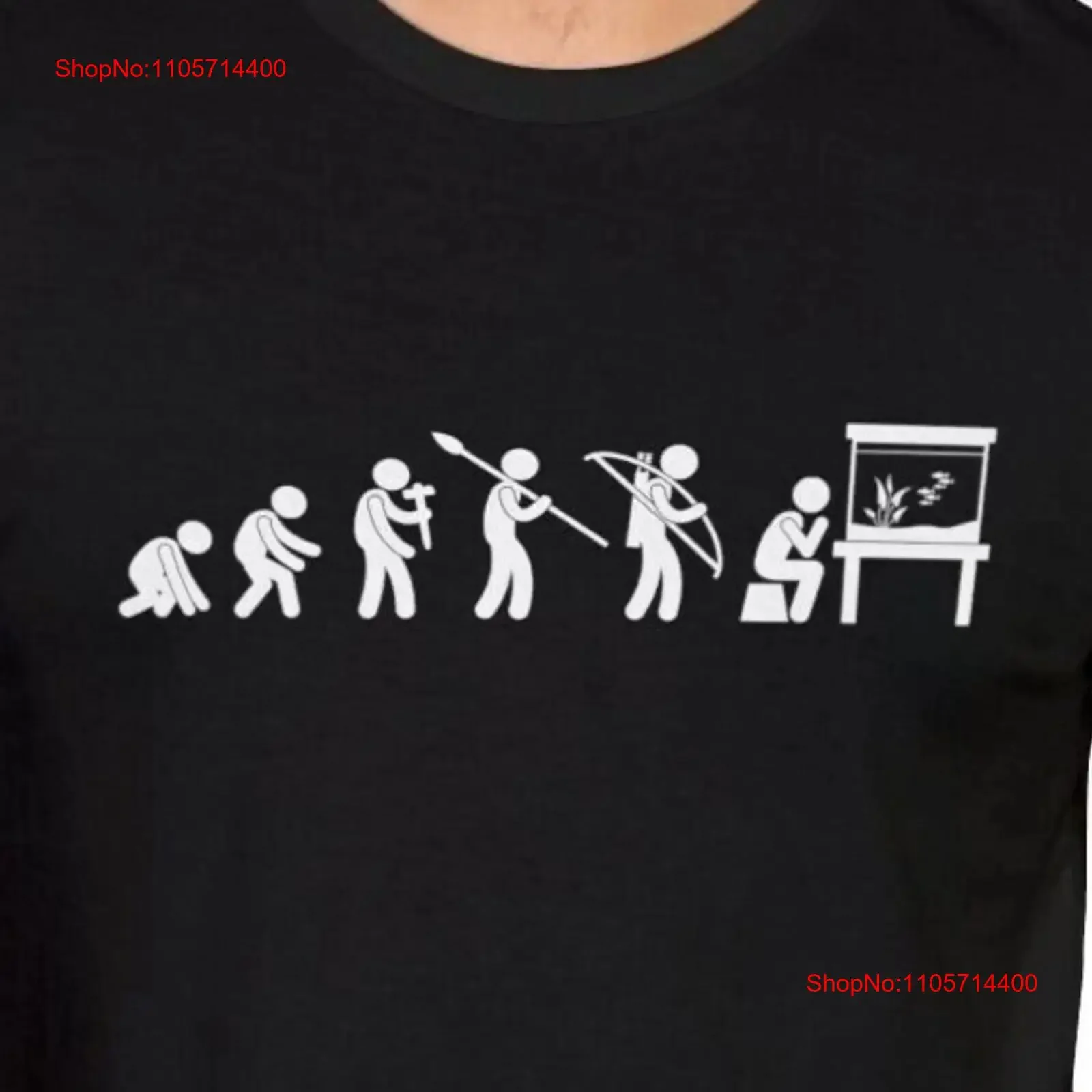 T-shirt Evolution of Aquarium Fishkeeper vintage, délavé, confortable, décontracté, unisexe, élégant, streetwear, légèrement polyvalent