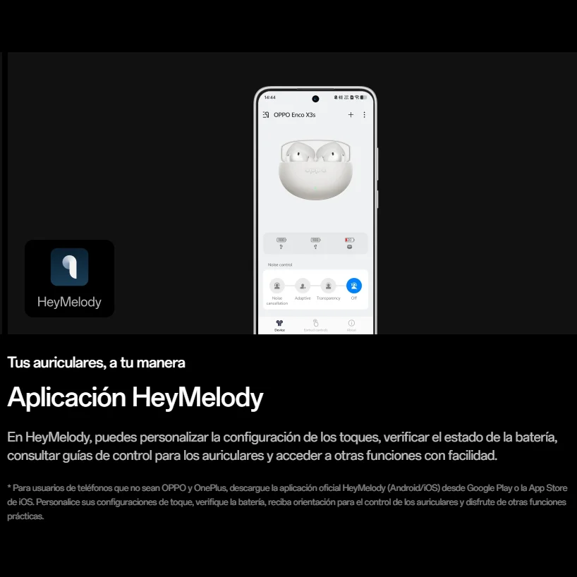 Auriculares – OPPO Enco X3s, Cancelación de Ruido Activa de 55dB, Sonido con Ajuste de Dynaudio, Batería Total de 45 Horas, Bluetooth 5.4 con LHDC 5.0, IP55, Traducción por IA 6