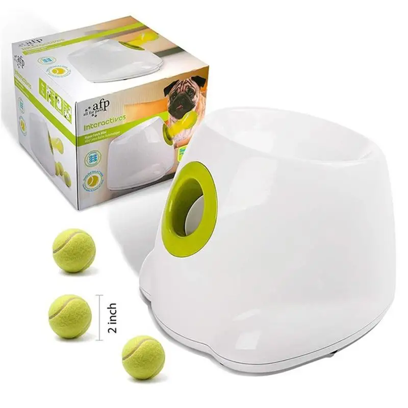 

Tennis Launcher Pet Dog Toys Automatic Throwing Machine Pet Ball Throw Device 3/6/9m Section Emission With 3 Balls Dog Training