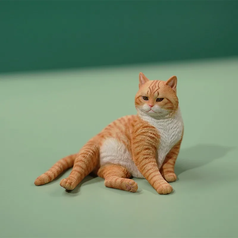 Cute Healing Resin Cat Model Statue Lovely Pet Figurines Desk Handmade Craft Ornament Home Decoration Home Craft Accessories
