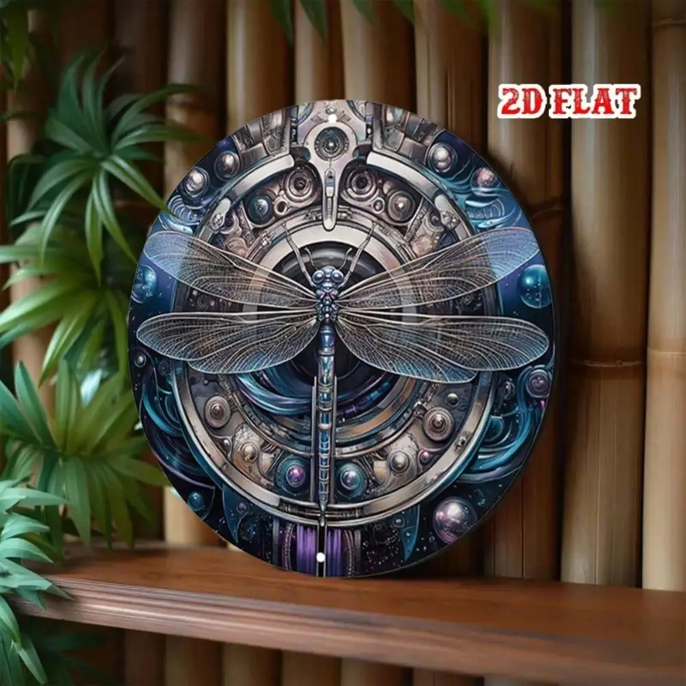 Vintage Steampunk Dragonfly Metal Sign Wall Art Home Decor Room Decoration