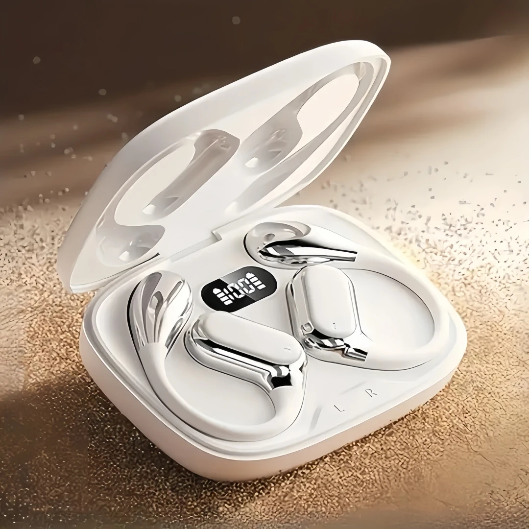 Open Ear Wireless Earbuds Bluetooth Headphones, 50Hrs Playtime Stereo Sound Earphones with IPX7 Waterproof Ear Buds for Fitness image 3
