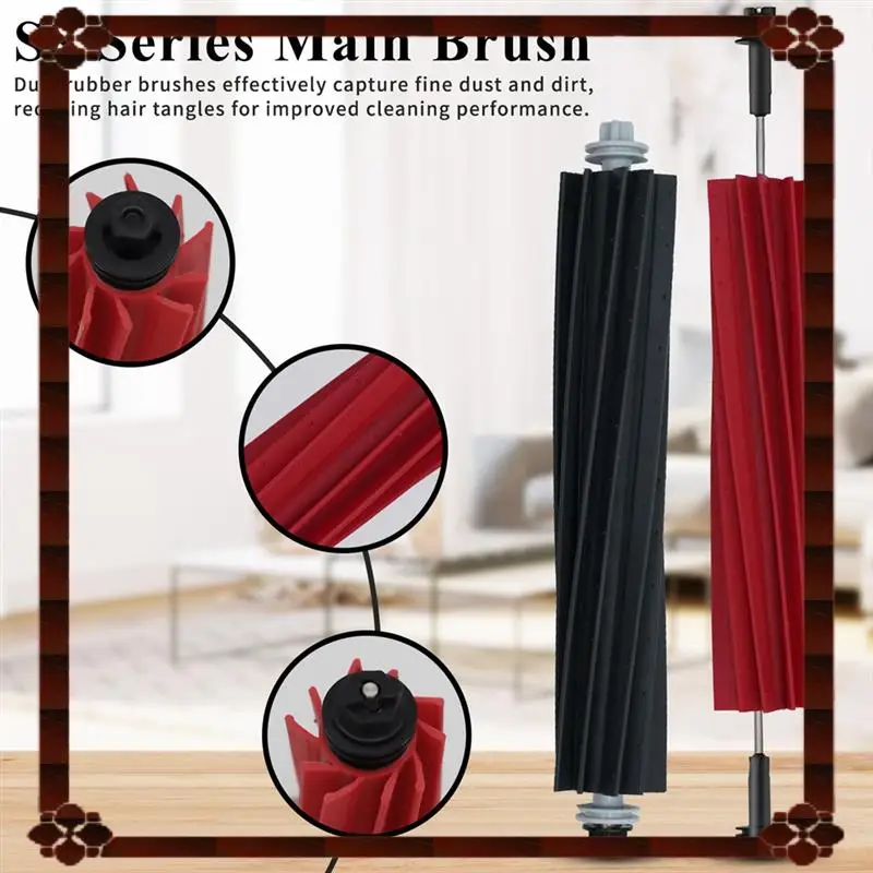 تسليم 24 ساعة 18 قطعة مجموعة ملحقات ممسحة الفرش الرئيسية المزدوجة لـ Xiaomi Roborock S8/S8+/S8 Pro Ultra Robot