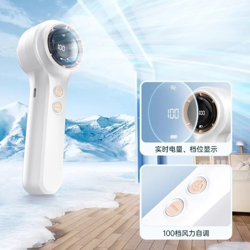 

stepless speed regulation portable cooling handheld small fan, super wind outdoor table