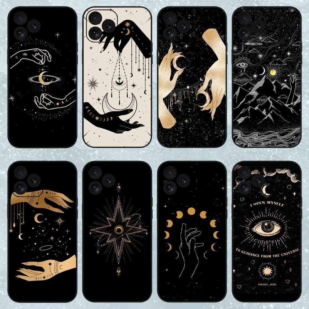 

C-Celestial H-Hands Art Print Phone Case For iPhone 11 12 13 14 15 8 XS Mini X XR PRO MAX Plus Cover