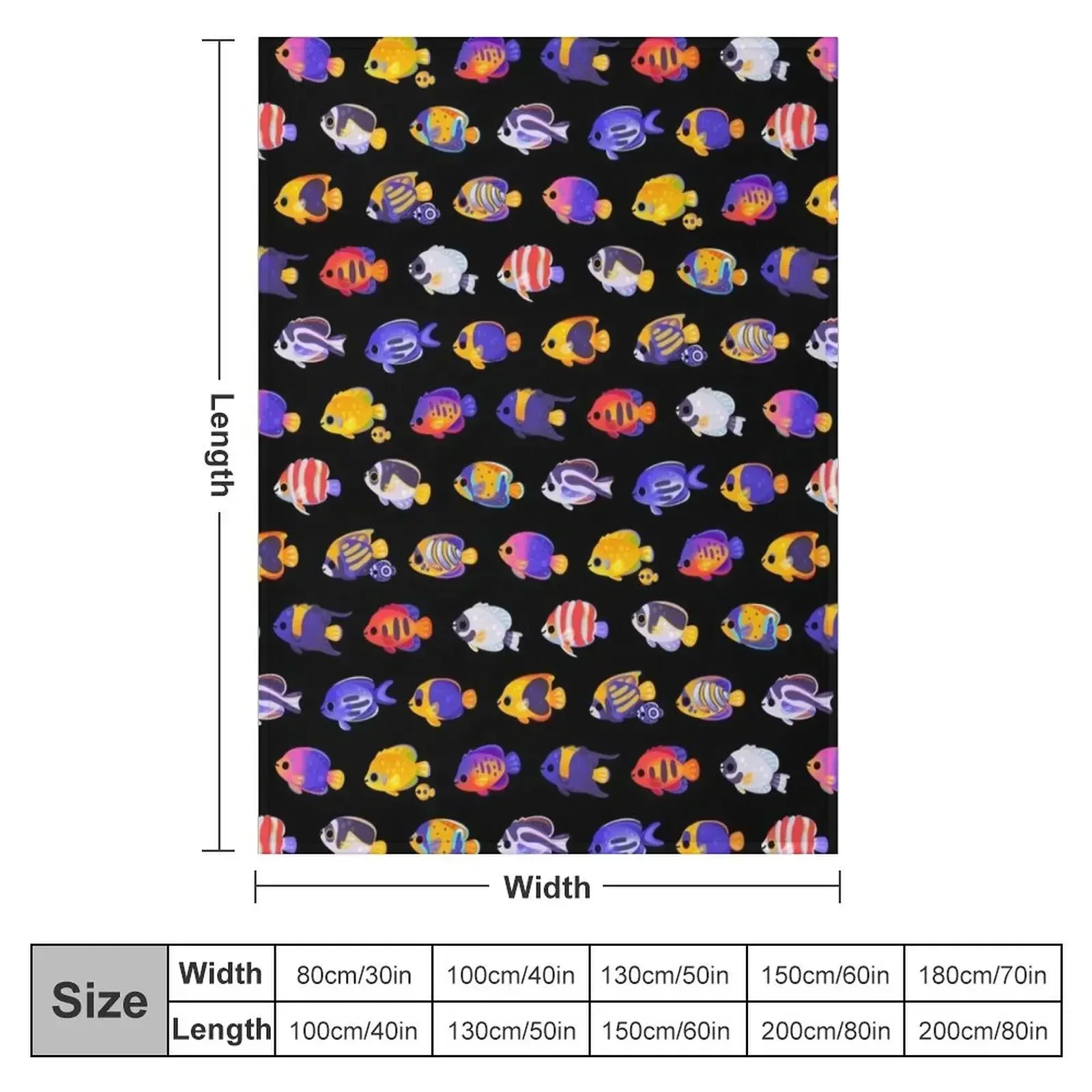 Angelfish! (marine) - name ver. Throw Blanket Soft Warm Soft Big Bed linens Flannel for winter Blankets