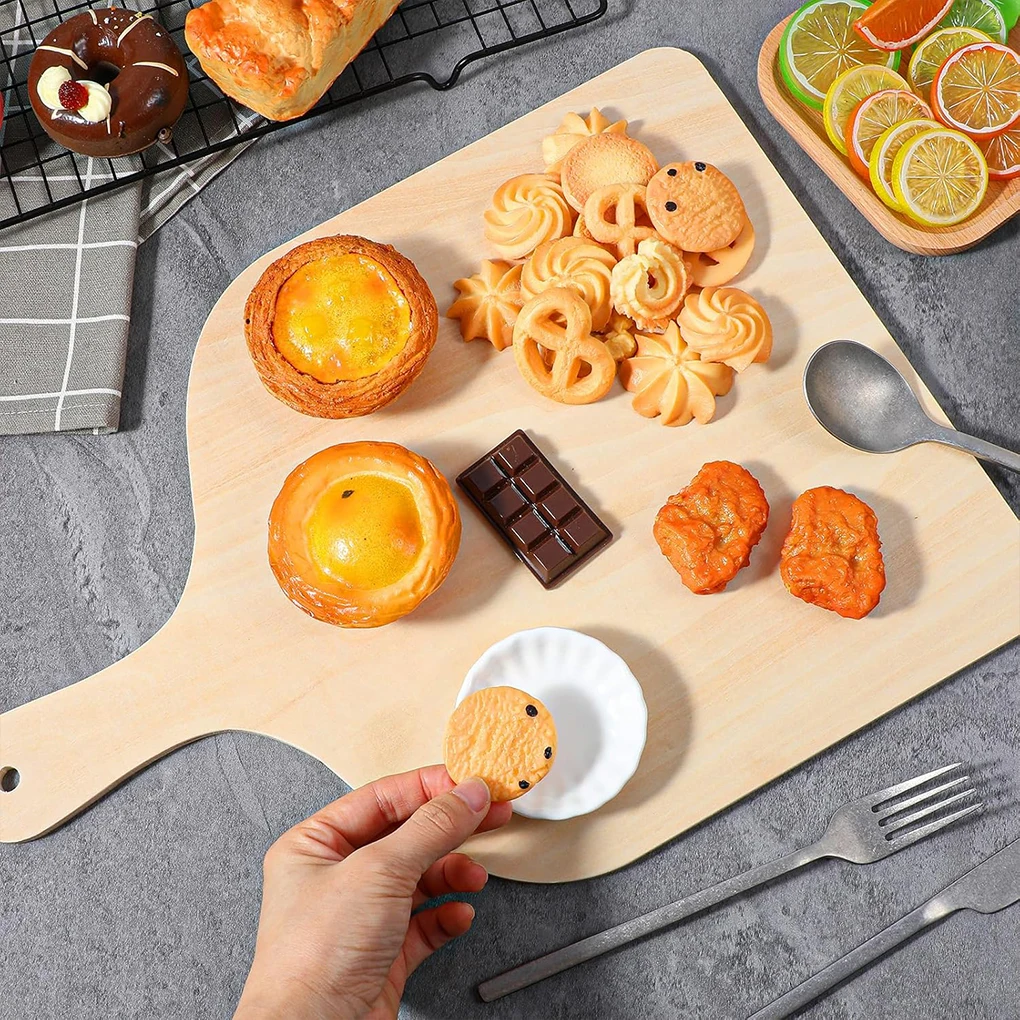 

Kitchen Wood Food Plate Portable Pizza Shovel Kitchen Tool Accessory Wooden Pizza Sushi Bread Whole Wood Tray Cutting Board