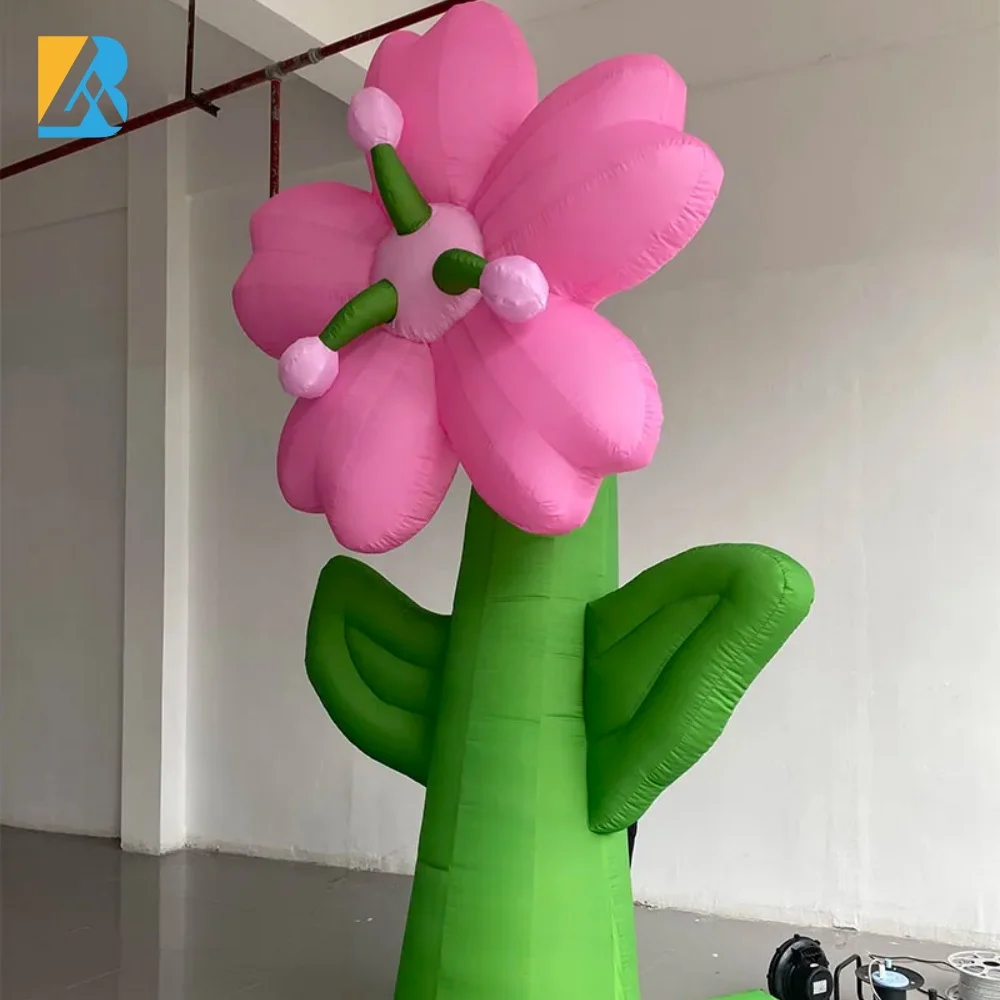 Customized Pink Theme Party Giant Blow up Flower for Princess Theme Birthday Decoration Toys