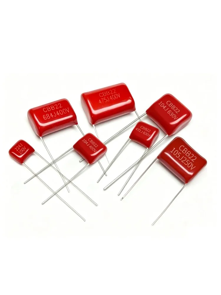 CBB 250/400/630/100v101 102 103 104J/224/474/475/685/105/155/225/335/106 225J 0.1UF 1 2.2 4.7 10UF Metalowy kondensator cienkowarstwowy — zdjęcie produktu 2