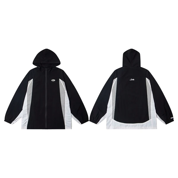 

Весенне-осеннее тонкое пальто на молнии с вышитыми буквами свободного покроя молодежная мода повседневная куртка с капюшоном Too Tag брендовая верхняя одежда