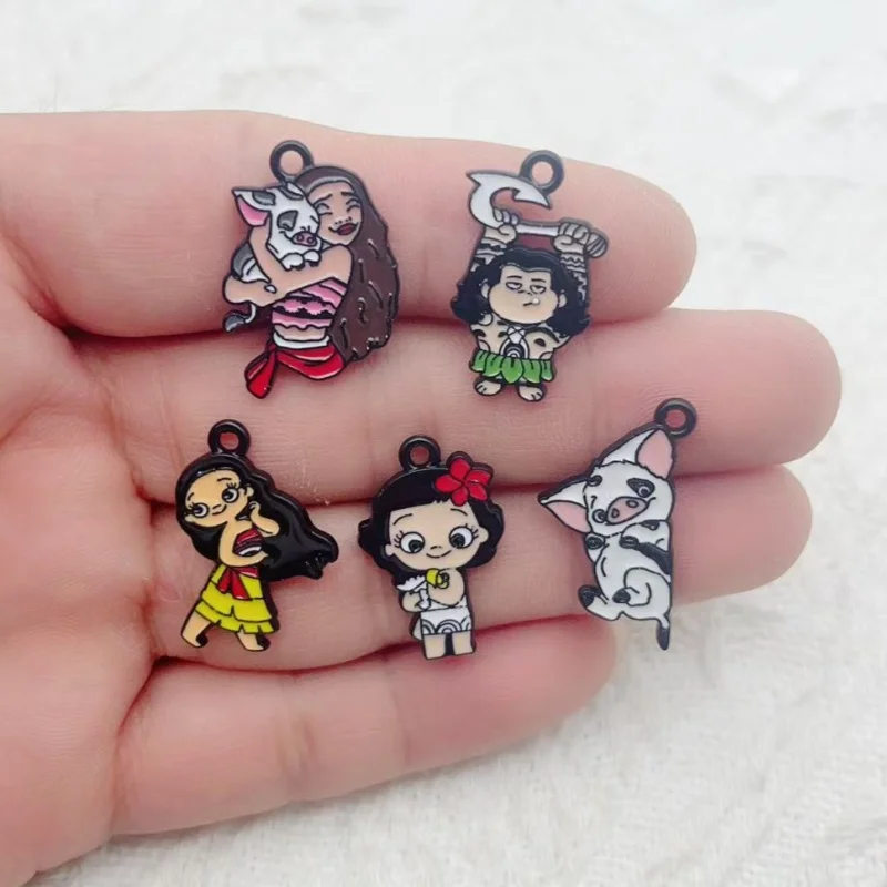 10Pcs/lot kawaii Cartoon Figure Enamel Charms Pendant for DIY Earrings Jewelry Make Bracelet Keychain Handmade Accessory