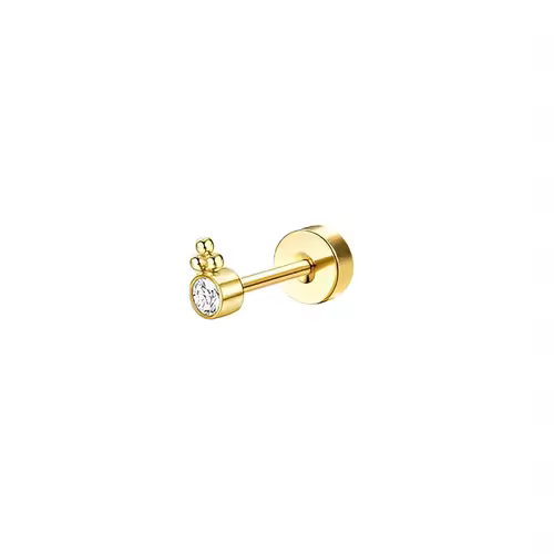 Bobisty 1pc Earrings Surgical Stainless Steel Earrings for Women Dainty Flat Back Earring Stud Hoop Cartilage for Sensitive Ears - Image 25