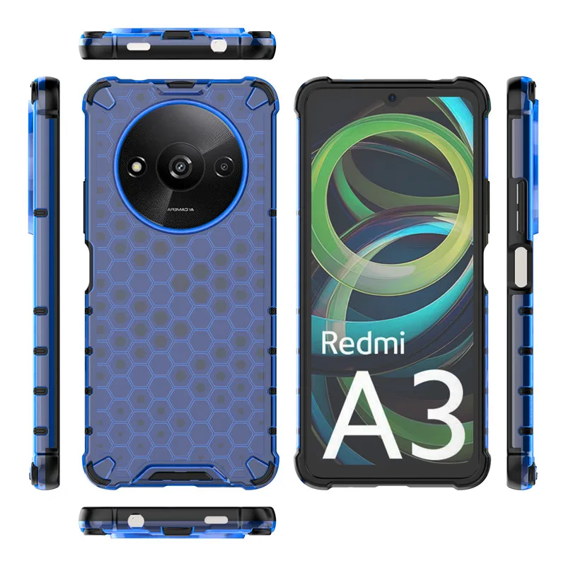 For Xiaomi Redmi A3 Case Redmi A3 Cover Honeycomb Design Bumper Shield Protective Back Phone Cases For Xiaomi Redmi A3 Funda