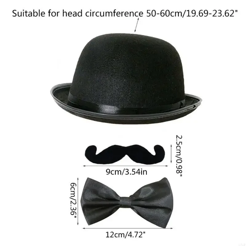 Halloween Retro Detective Costume Accessories Set Detective Hat Glass Role Play Dress Up Costume Detective Cosplay Props for Men