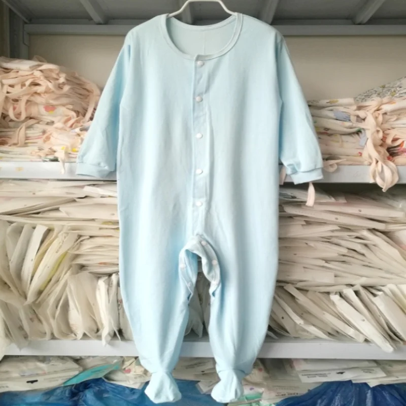 Couple Cartoon Printed Long sleeves Bodysuit With Foot Adult Baby Pure Cotton Onesie ABDL With Snaps Soft Home Playsuits Romper