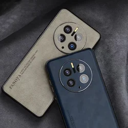 For Honor Magic 7 Pro Luxury Skinsheep Leather Case for Honor Magic7 Lite 6 Pro X9C X7C 4G Protect Shockproof Silicone Bumper