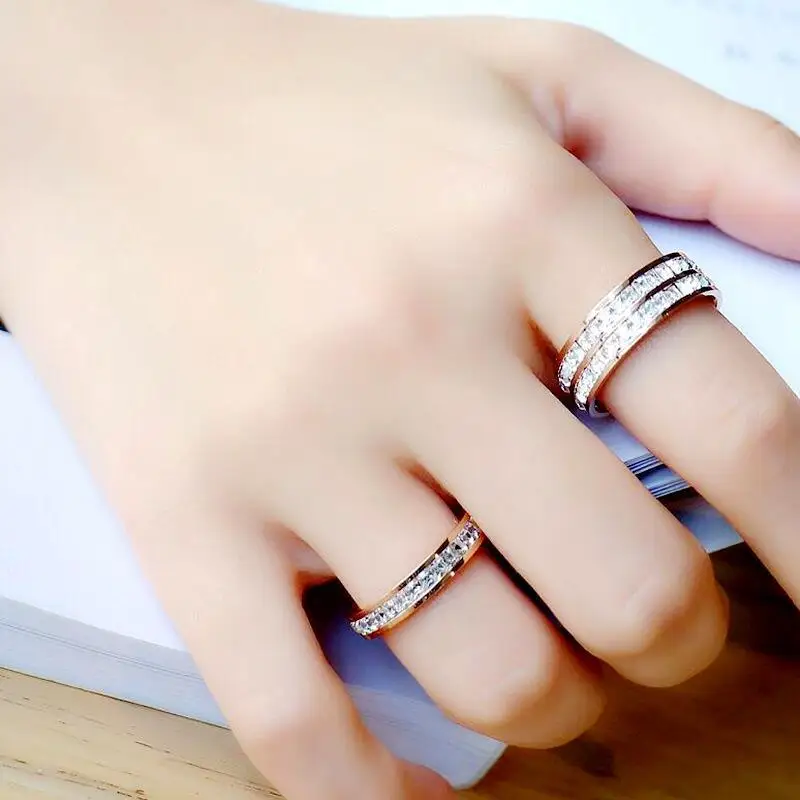Chic Women Ring,Sparking AAA CZ Stone Wedding Ring,Engagement Jewelry Gift to Her Lover