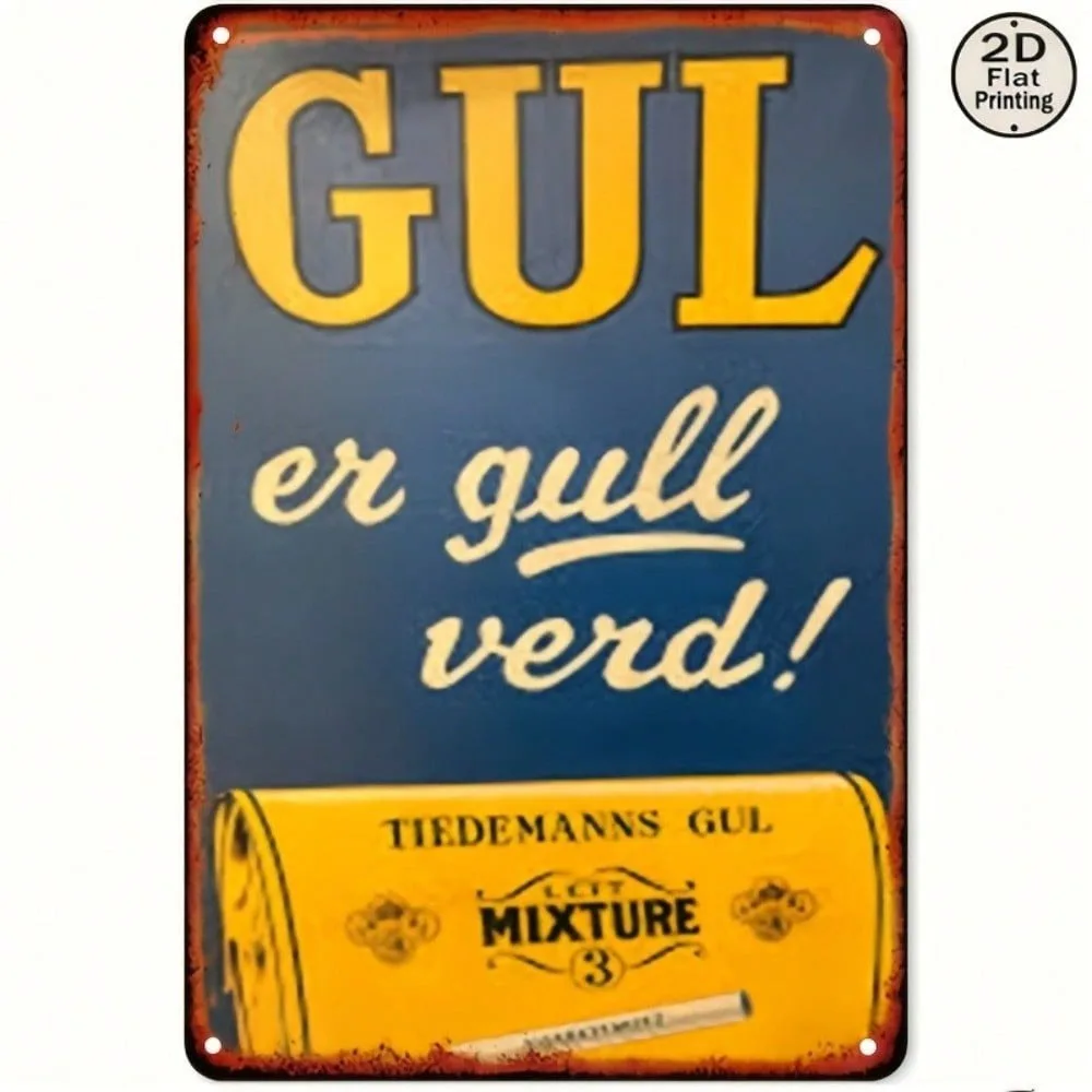 

Vintage Swedish Tin Metal Signs Rustic Retro Wall Decor Kitchen Cabin Home Art 8x12 Inch