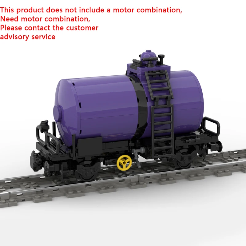 City Car Model MOC Building Bricks Generic Tank Wagon With 2 Axles Modular Technology Gifts Holiday Assemble Toys Suit