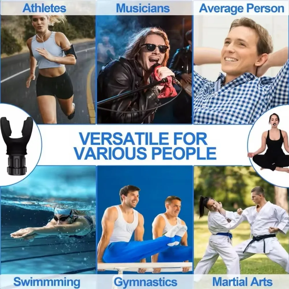 Silicone Lung Capacity Abdominal Breathing Fitness Exercise Equipment Portable Adjustable Resistance Breathing Exercise Device image 5