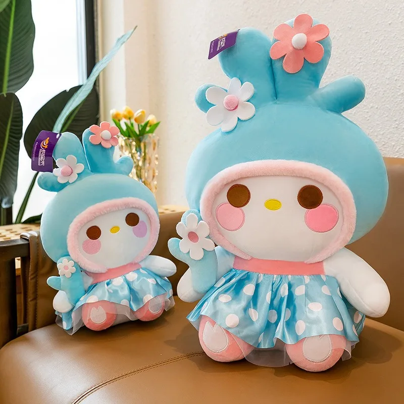 

70 см Sanrio Kawaii My Melody, большой размер, плюшевая игрушка, милая наполненная кукла для детей, подарок на день рождения, мягкий летний олень, плюшевая детская игрушка