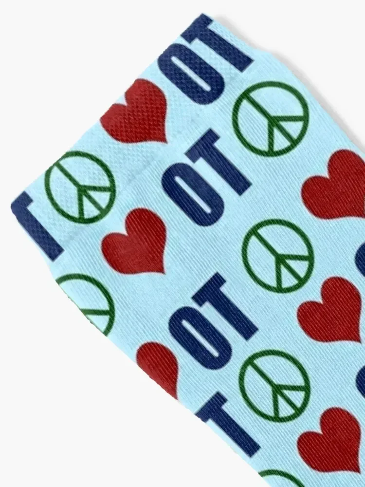 Peace Love Occupational Therapy Socks valentine gift ideas Run anime Male Socks Women's