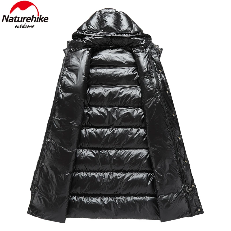 Naturehike-Chaqueta de versión extendida para hombre, chaqueta de plumón de pato Ultra seca mejorada 800FP, abrigo para acampar al aire libre, chaquetas gruesas para senderismo
