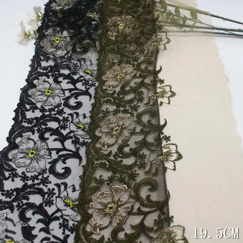 28Yards Embroidery Lace Skirt Hem Sewing Craft DIY Apparel Fabric Lace Garment Accessory High Quality