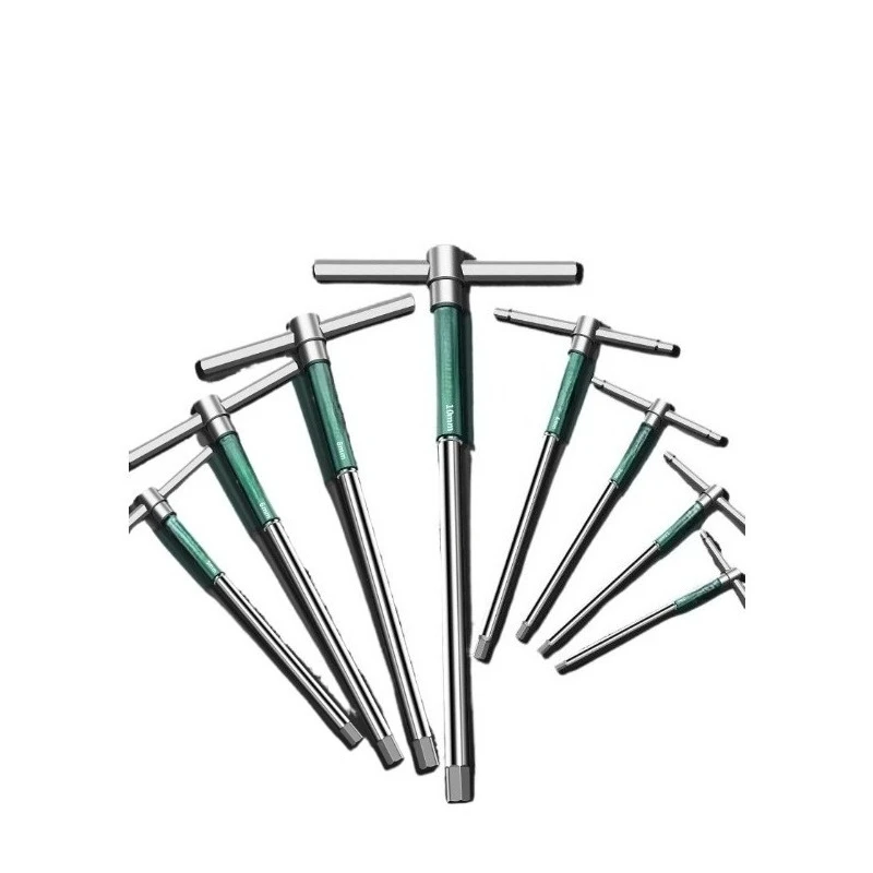 T-type high-speed rotating hexagon slider, wrench tool, extended hexagon inner 6 square 2mm industrial grade