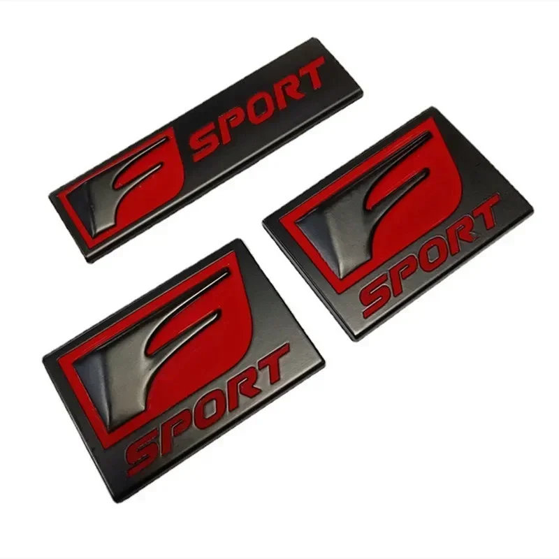 Lexus Accessories 3D Metal Black Red FSPORT Logo Car Badge Rear Luggage Decal