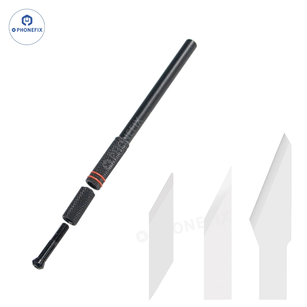 Hoja de cerámica resistente al calor, raspador de aislamiento antiestático, hoja de cuchillo quirúrgico para teléfono móvil, eliminación de pegamento PCB BGA IC, 3 uds.