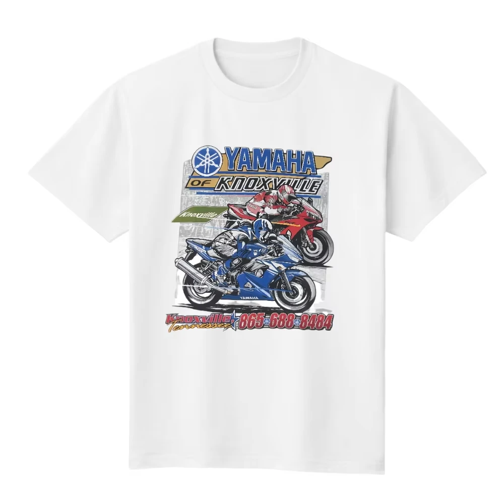 

YAMAHA Printed MOTO T-shirt Summer New Style for Male and Female Motorcycle Enthusiasts Loose Round Neck Casual Short Sleeve Top