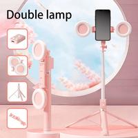 Useful  Selfie Stick Extendable Foldable Handheld Selfie Stand Bluetooth-Compatible LED Ring Light Selfie Tripod for Travel