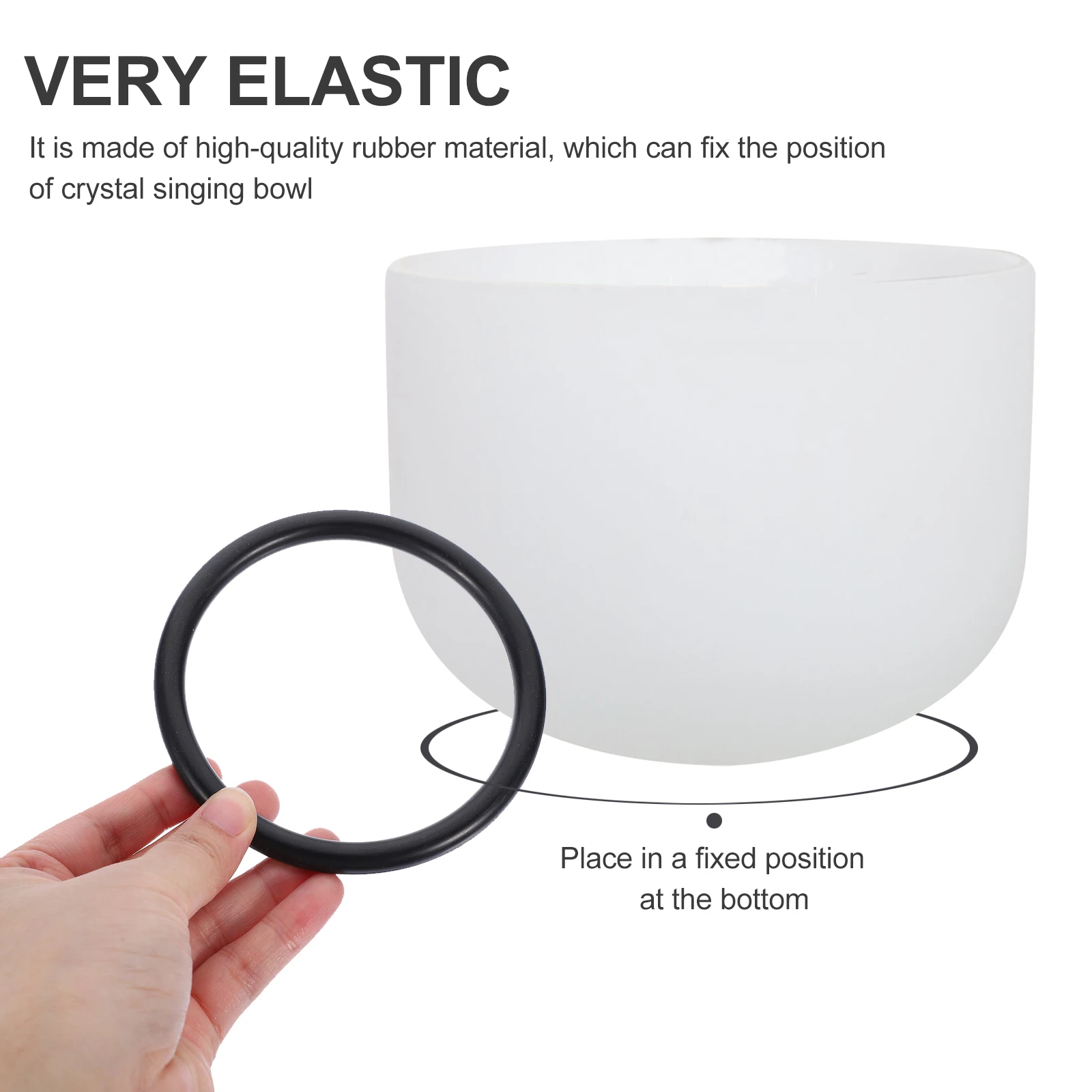 

3pcs Music Rubber Cushion Crystal Pad For Singing Bowl Decor Bowl Cushion High Grade Exquisite Design Easy Carry Gift