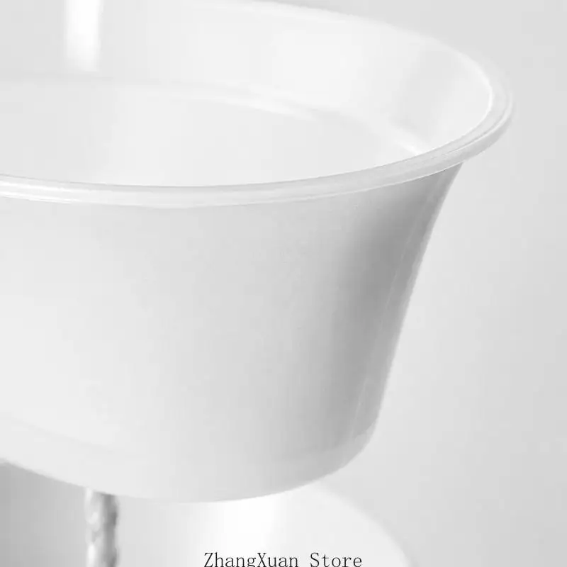 Weiße Anzuchttöpfe mit konischer quadratischer Form und Wasserspeicher, 4er-Pack 3XUF – Detail 8