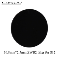 Convoy 30.8mm*2.5mm ZWB2 Filter for S12 Flashlight, Filter Visible Light, Suitable for 365nm UV