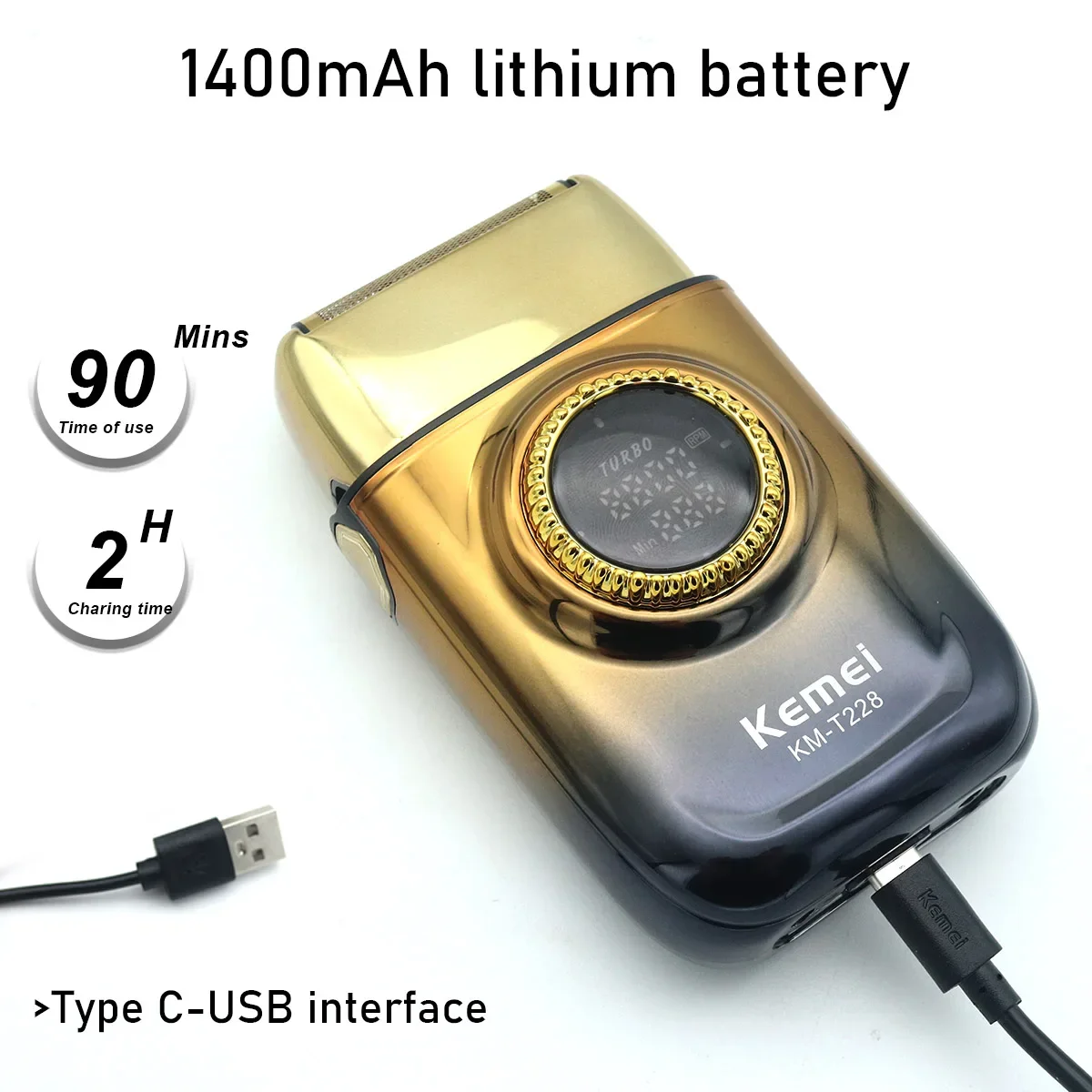 Kemei 1691 1677 T228 Professional Barber Cutting Machines Kit Rotation Speed Adjustment LED Display Men's Hair Clipper Trimmer