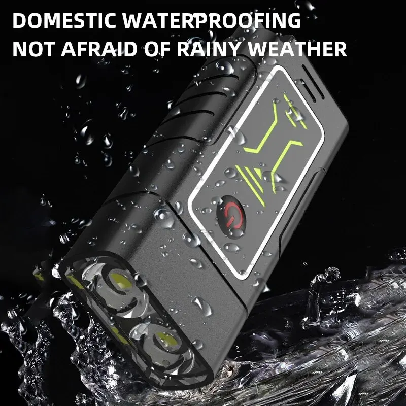 Dual Core LED Flashlight Waterproof Lightweight Rechargeable Outdoor Camping Strong Light Long-range Portable Keychain Light