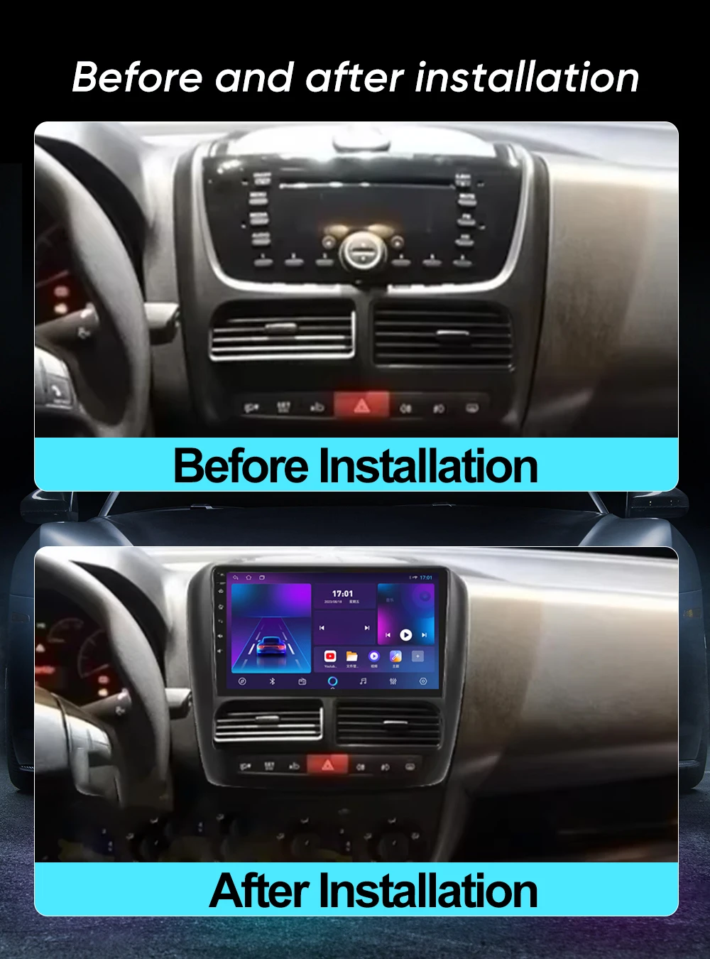 Android 14 For Fiat Doblo 2010-2015 OPEL COMBO TOUR 2011 - 2018 Car Radio Stereo Carplay Android Auto 8 Core 5G Wifi 2 Din BT