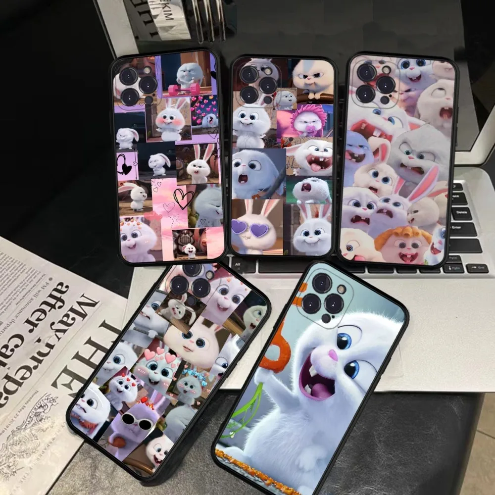 Cartoon Cute Anime R-Rabbit Phone Case Silicone Soft for iphone 15 14 13 12 11 Pro Mini XS MAX 8 7 6 Plus X XS XR Cover