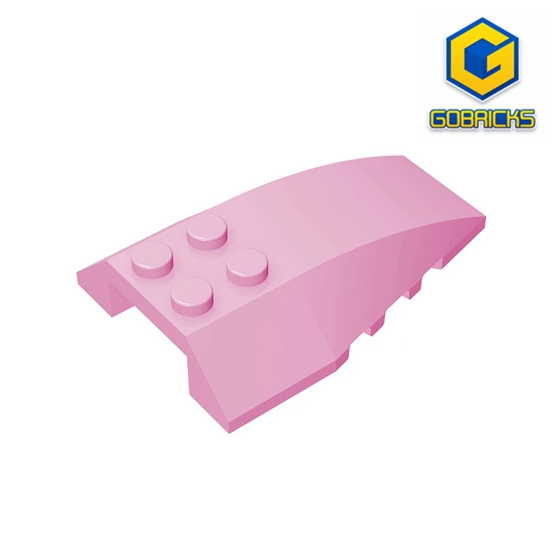 Gobricks GDS-898 Wedge 6 x 4 Triple Curved compatible with lego 43712 toys Assembles Building Blocks Technical