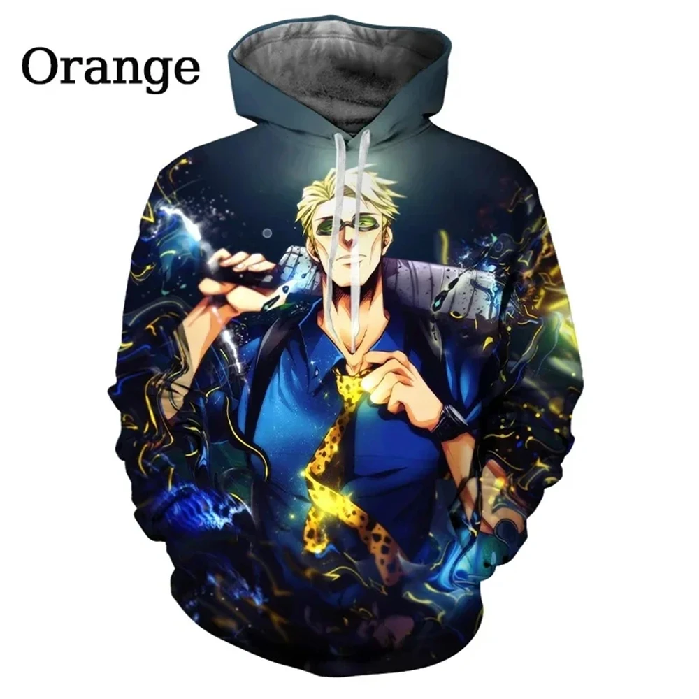 Anime Manga Jujutsu Kaisen Pattern Men\'s Hoodie Satoru Gojo Sweatshirt 3D Print Men\'s Hoodie Fashion Pullover New Men\'s Clothing